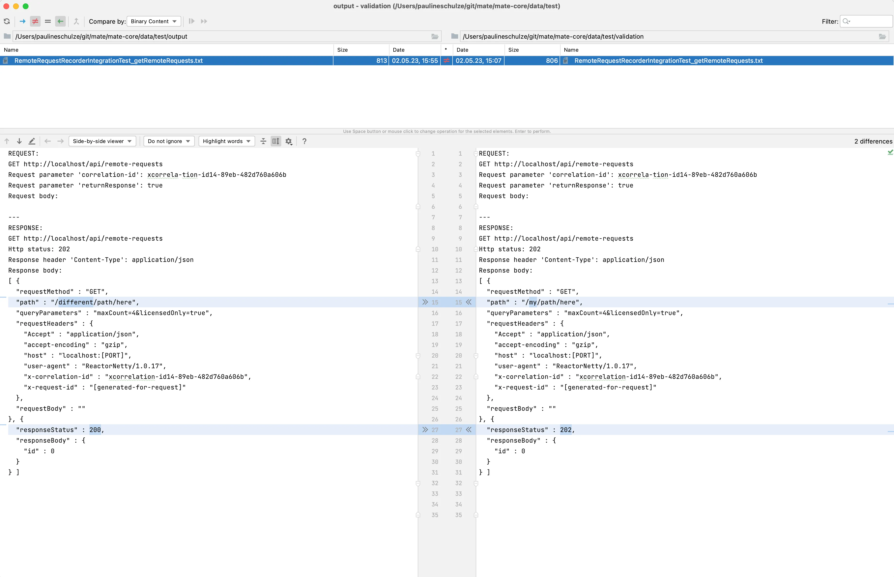 Beispiel einer Validation-File-Textdatei